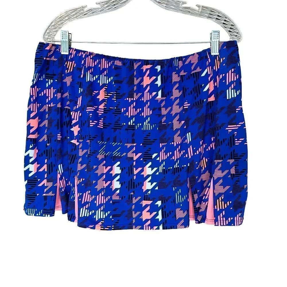 Women's Tankini Skirt Swim Bottom Blue/Peach Size XL
